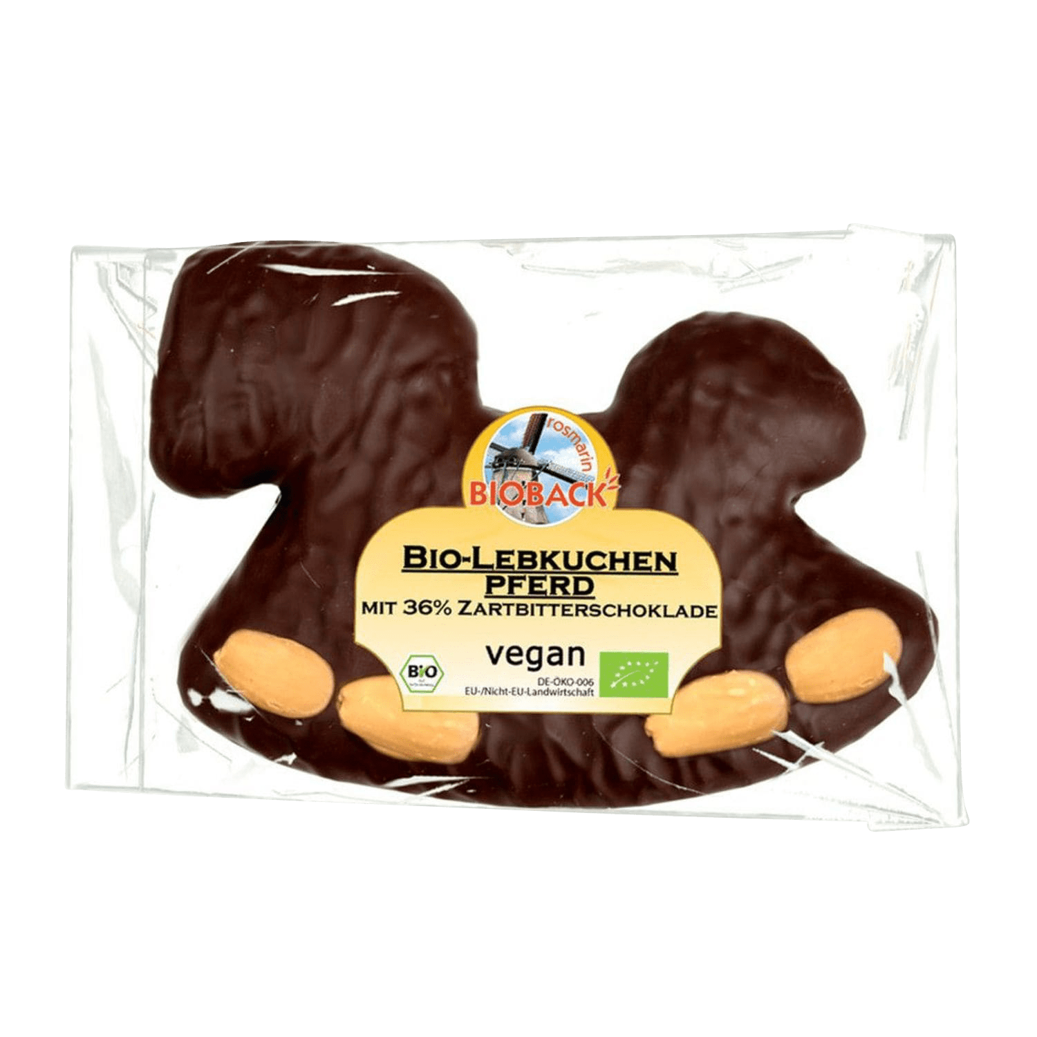 Gingerbread Horse With Dark Chocolate (36%), Organic, 76g