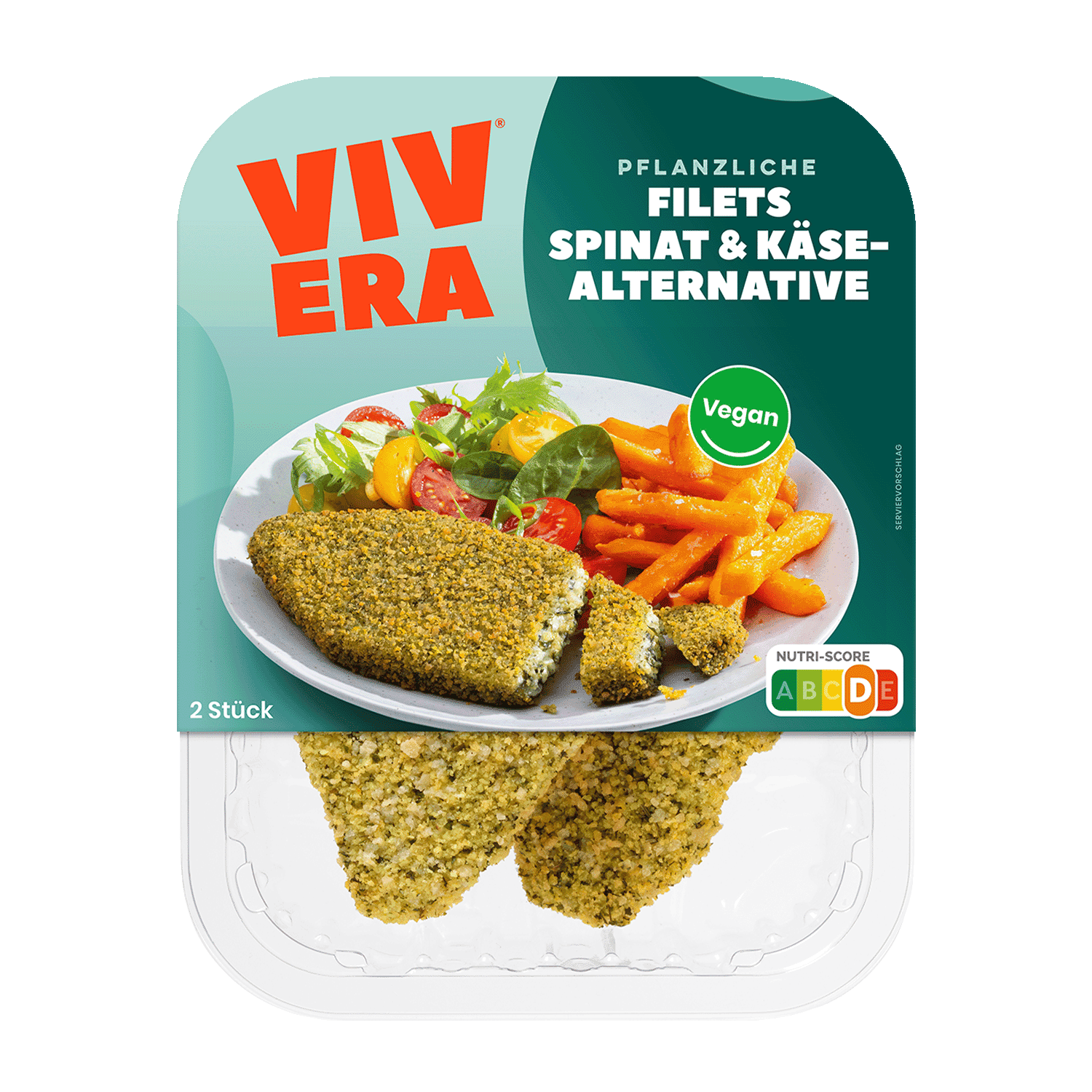 Pflanzliche Filets Spinat & Käsealternative, 200g