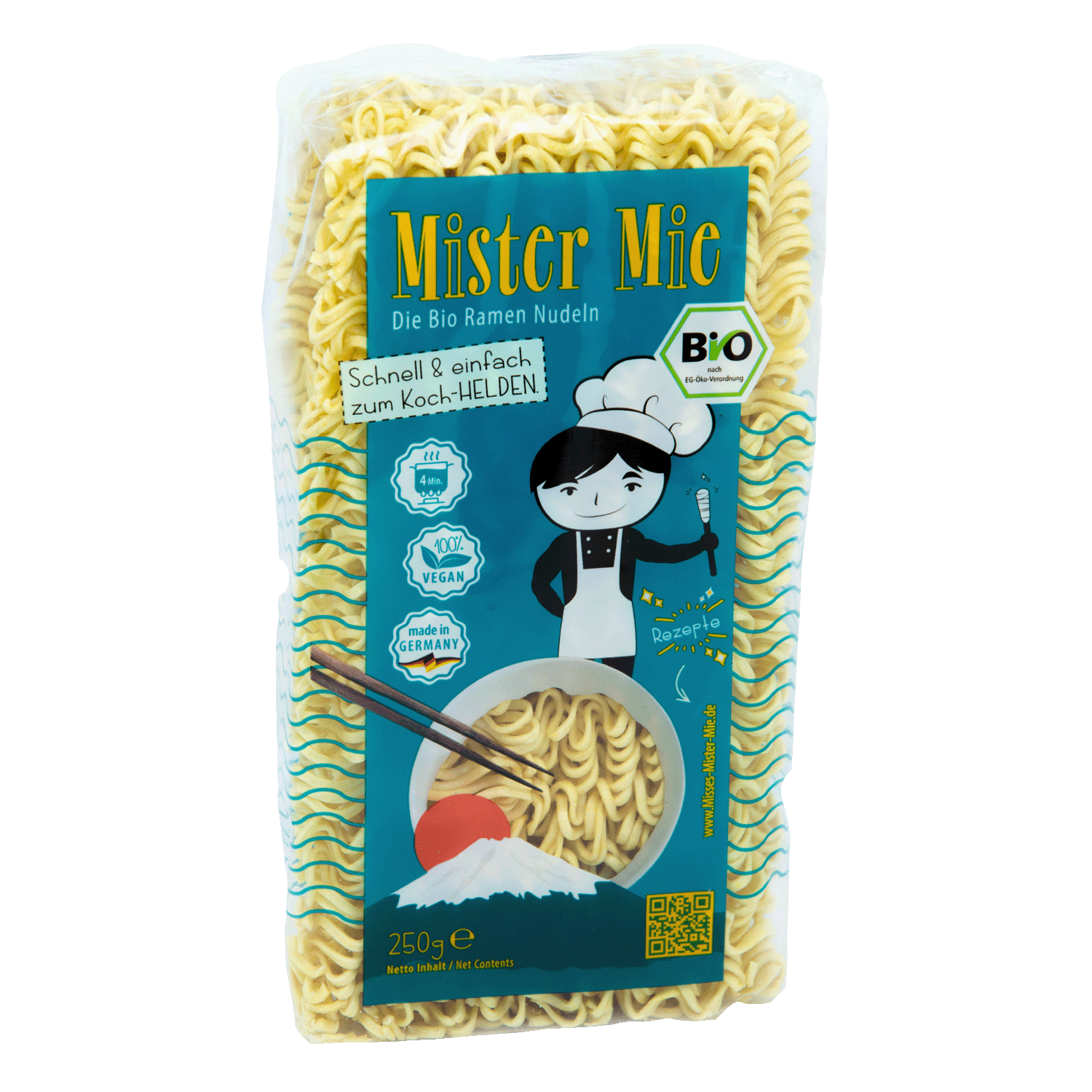 Mie ramen noodles, Organic, 250g