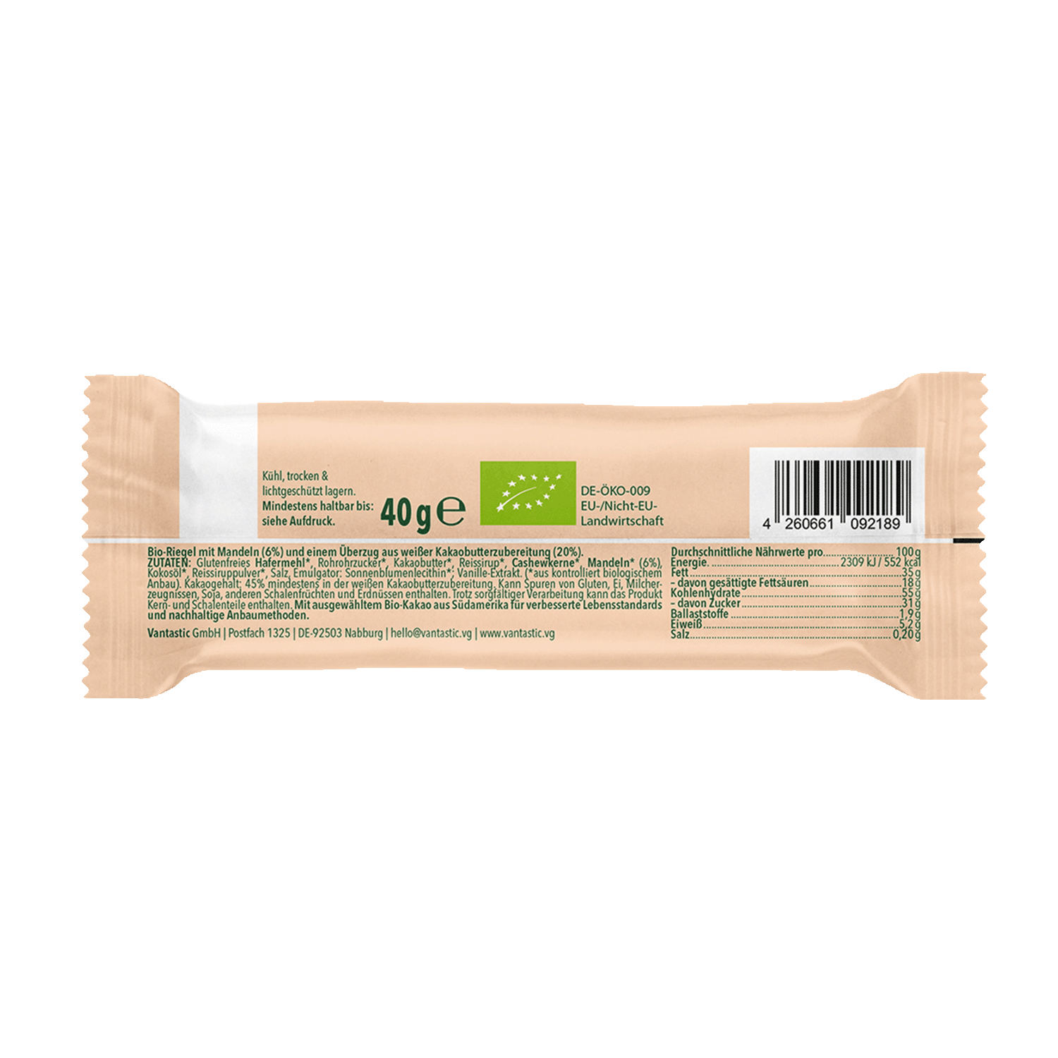 Almond Choc Bar, BIO, 