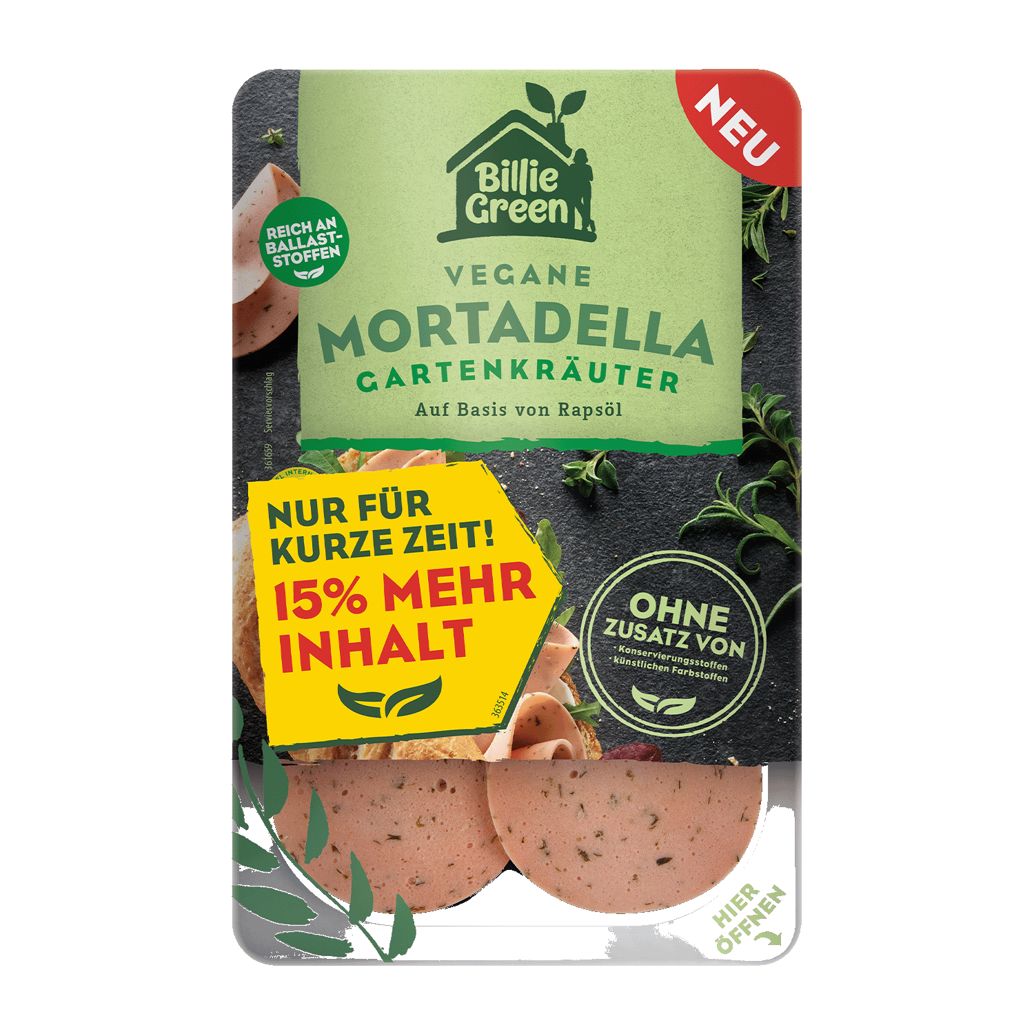 Vegan Mortadella Garden Herbs, 92g