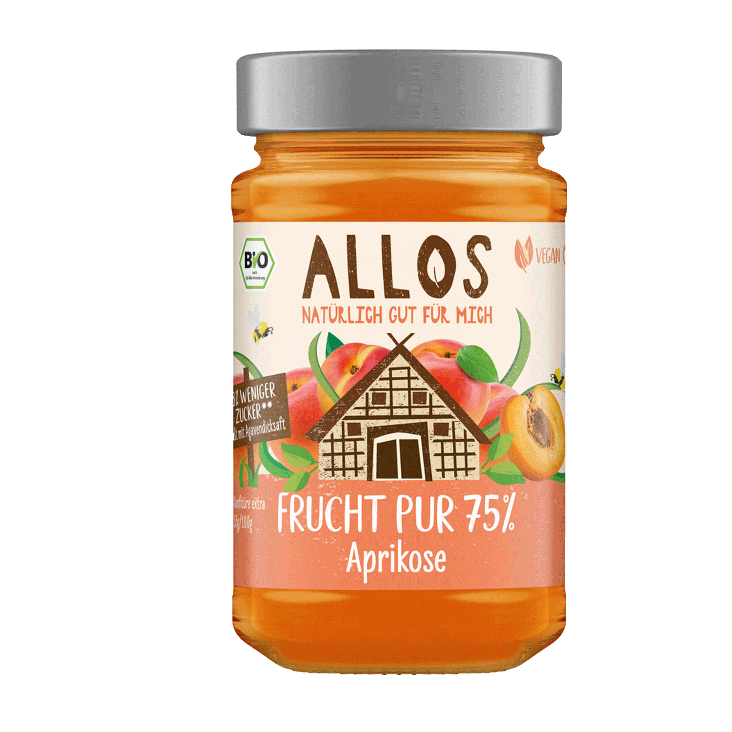 Fruit Pure 75% Apricot, Organic, 250g