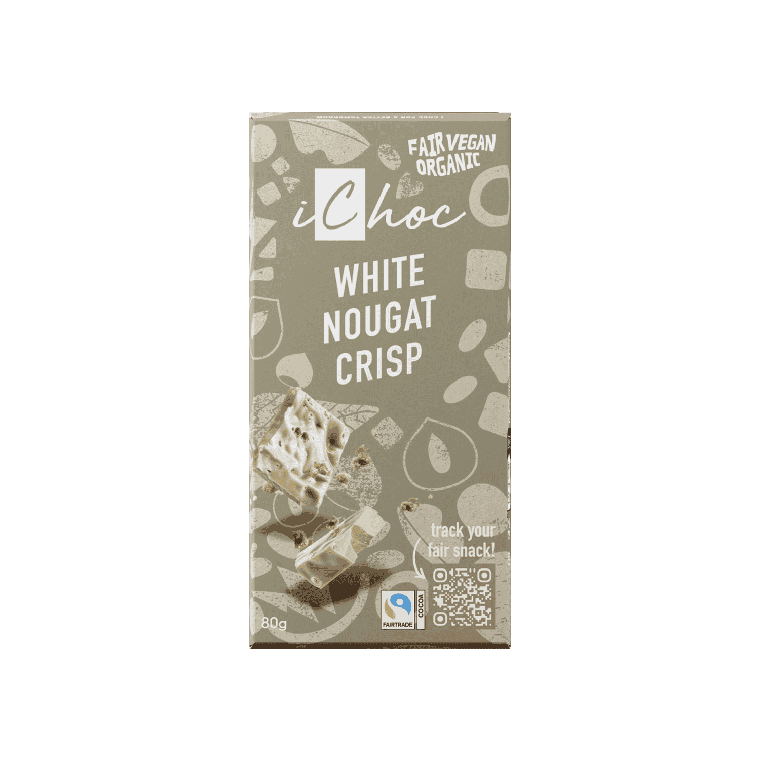 White Nougat Crisp, BIO, 80g