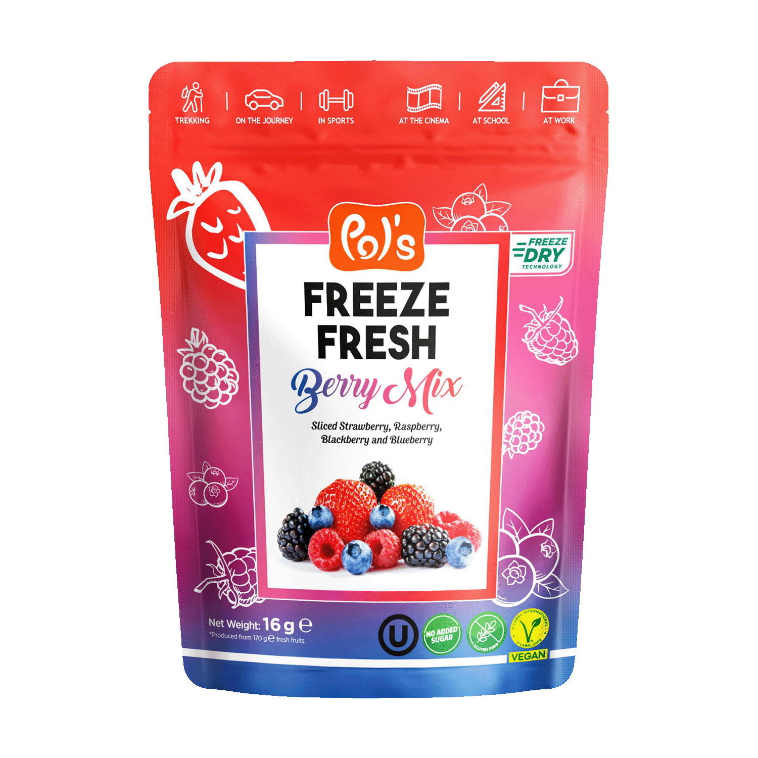 freeze-dried berry fruit mix, 16g