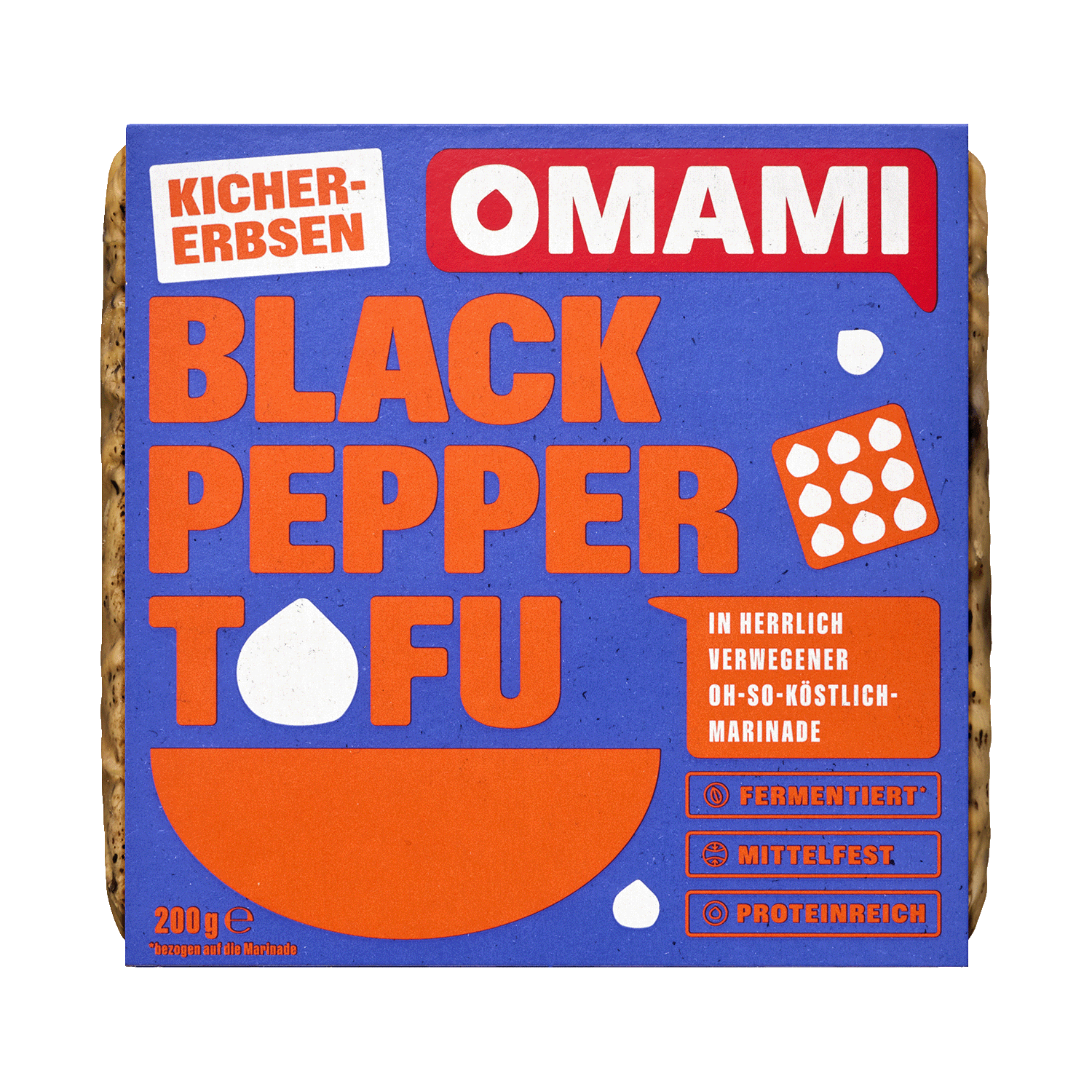 Kichererbsentofu Black Pepper, 200g