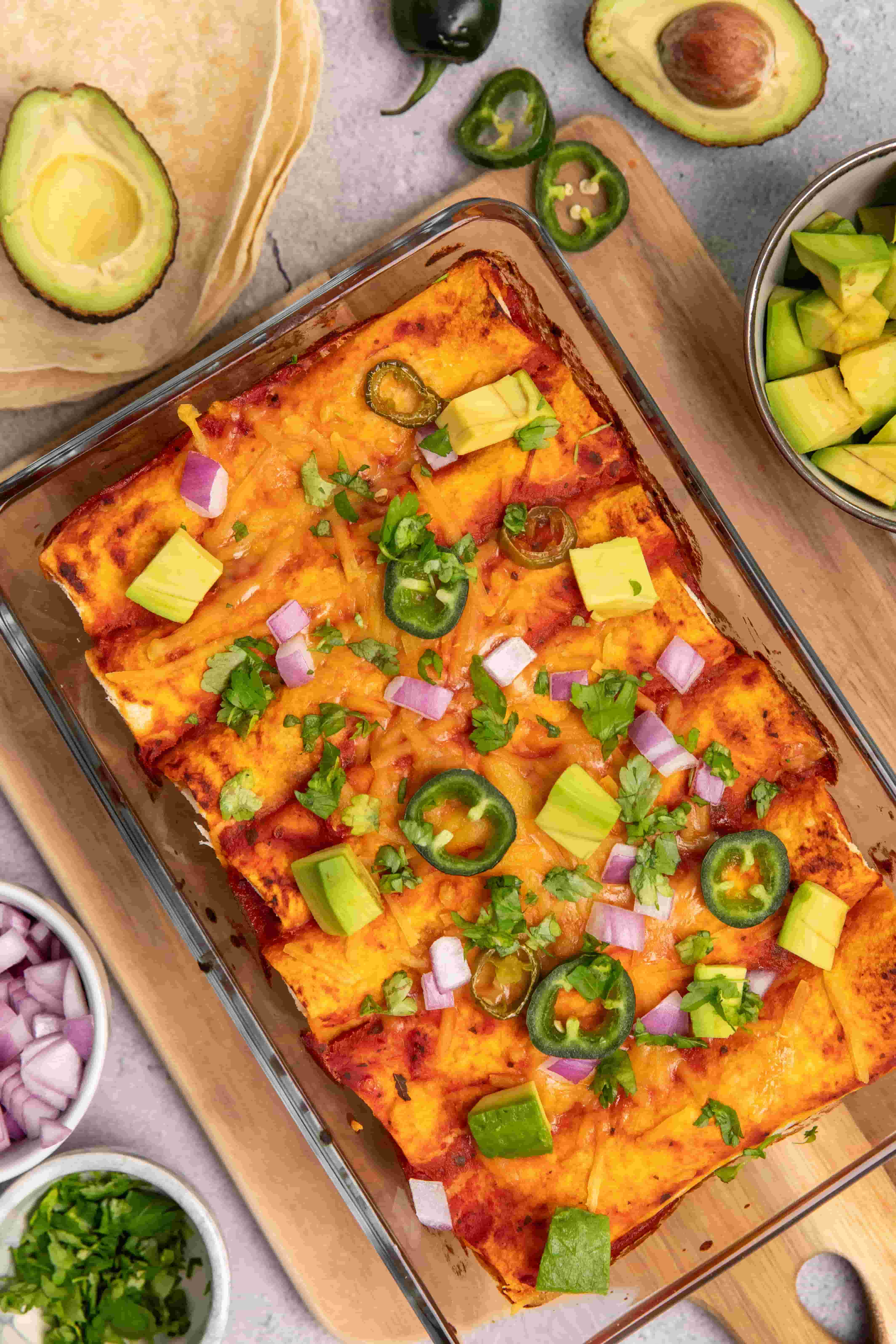 Enchiladas mit veganem Hack