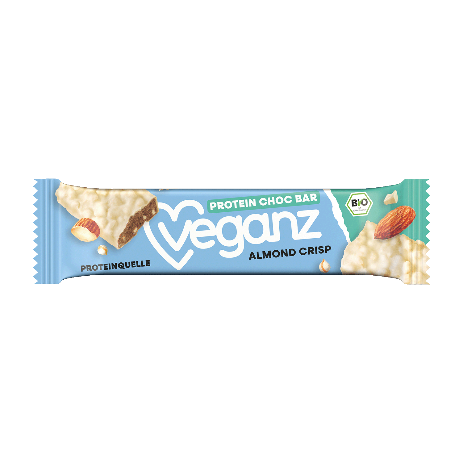 Protein Choc Bar White Almond Crisp, BIO, 50g