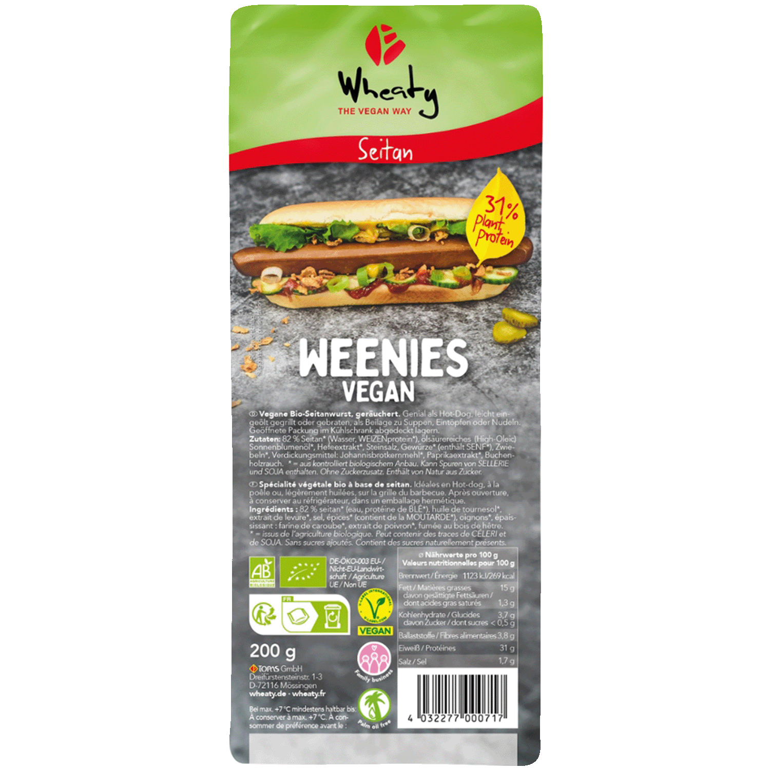 Vegane Weenies, BIO, 200g