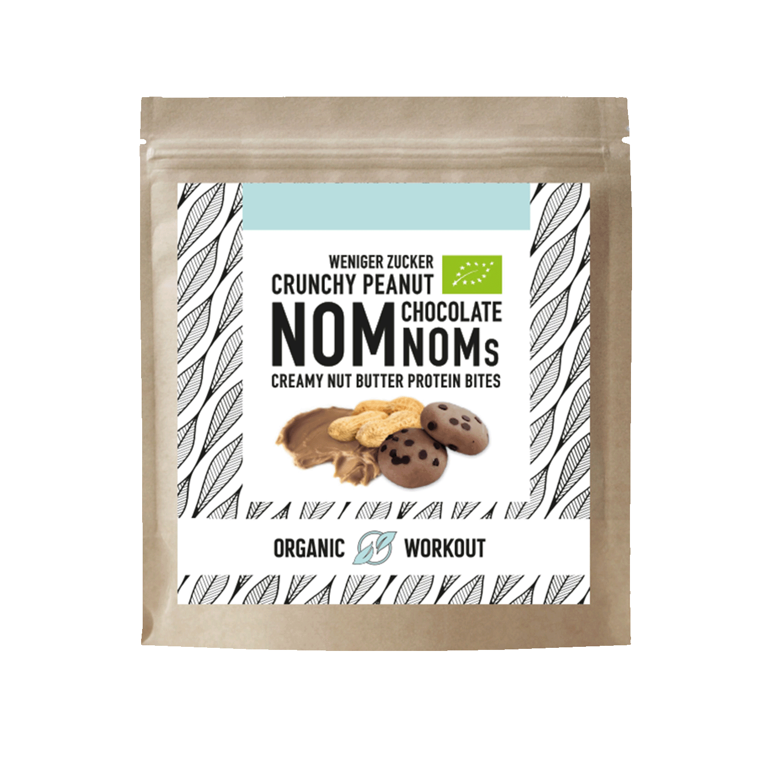 Chocolate Peanut Protein NomNoms, Organic, 45g
