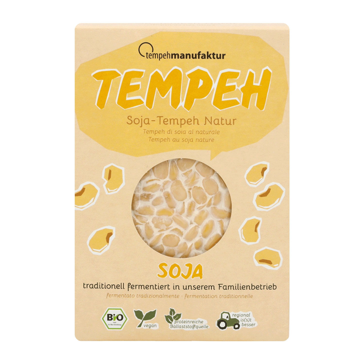 Soja-Tempeh Natur, BIO, 200g