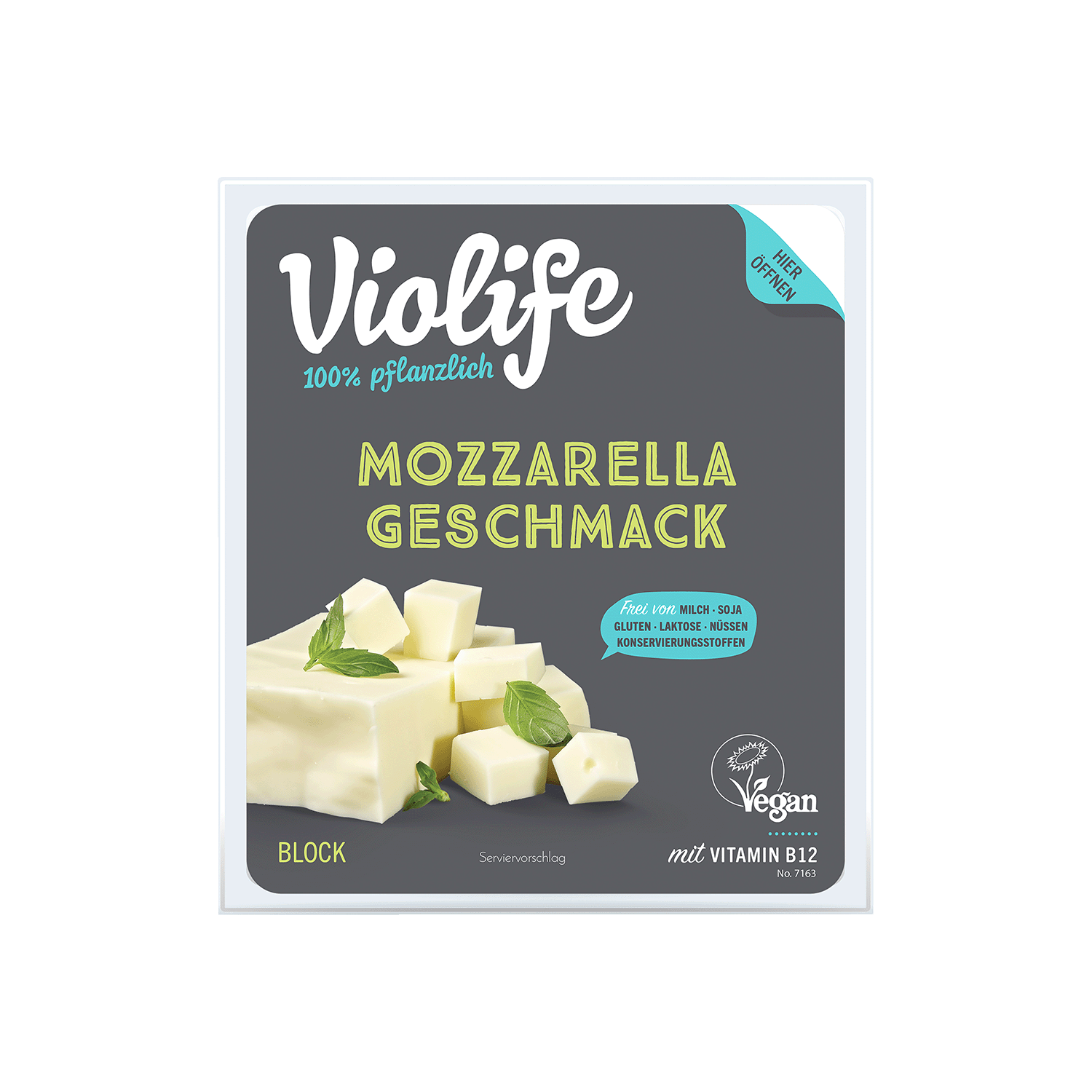 Block mit Mozzarella Geschmack, 400g