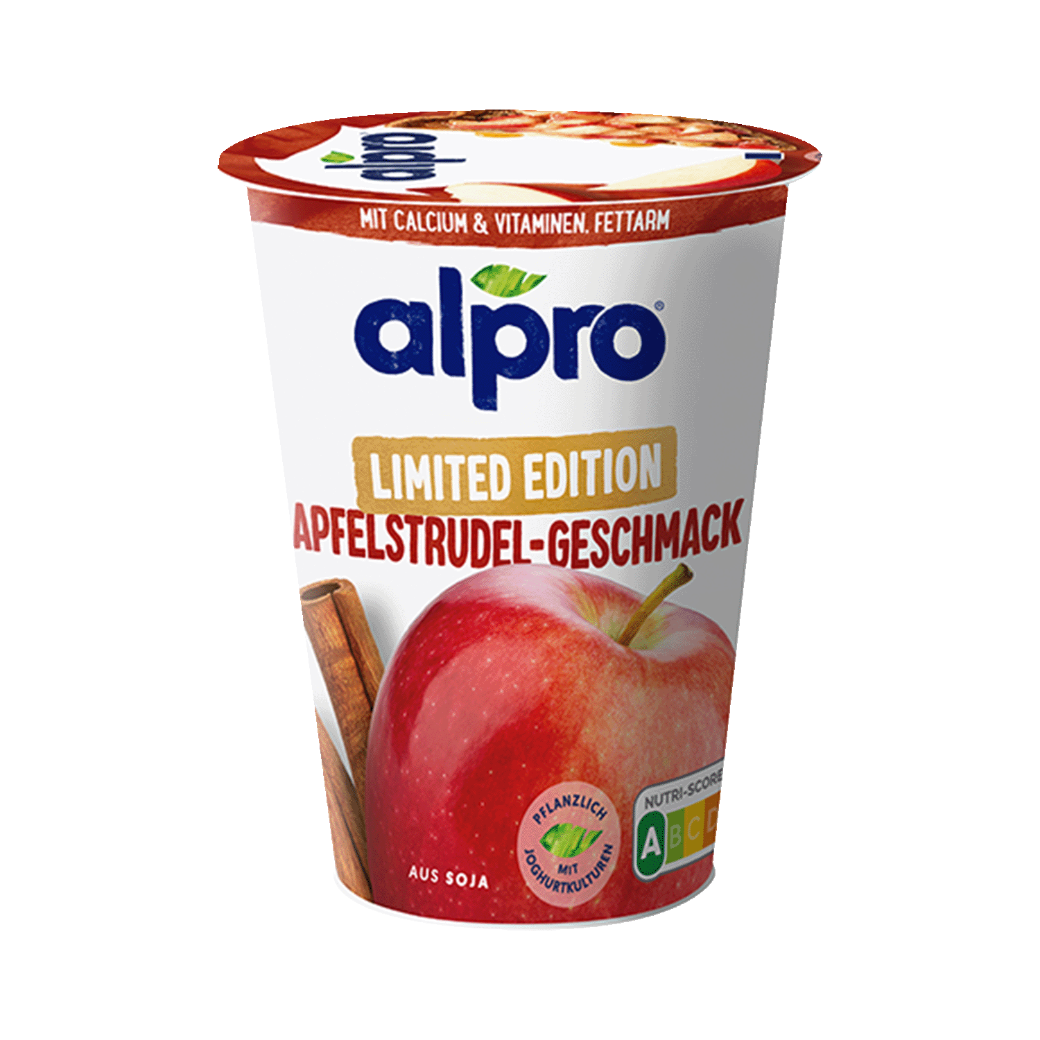 Yoghurt alternative apple strudel flavour, 400g