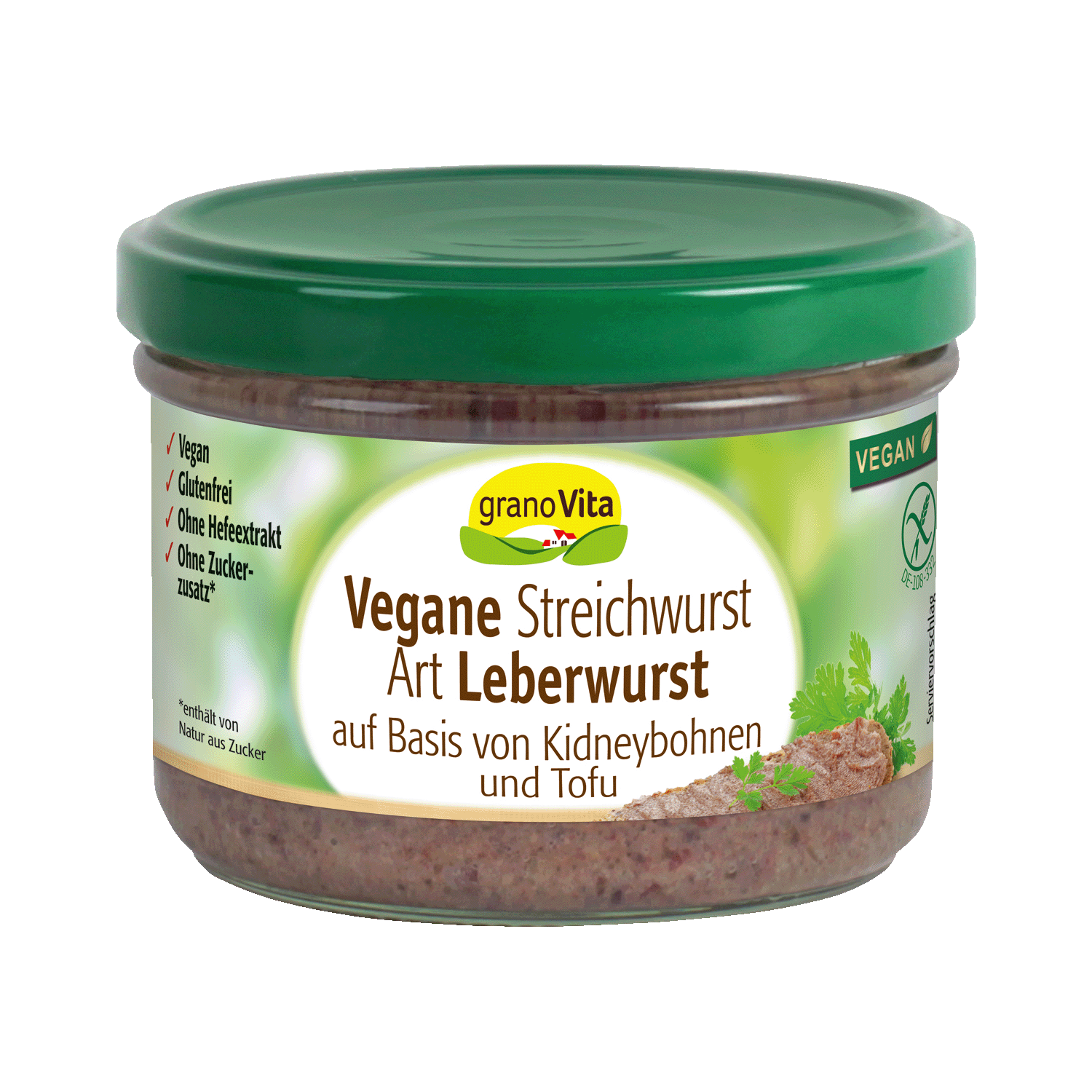 granoVita Vegane Streichwurst Art Leberwurst, 180g