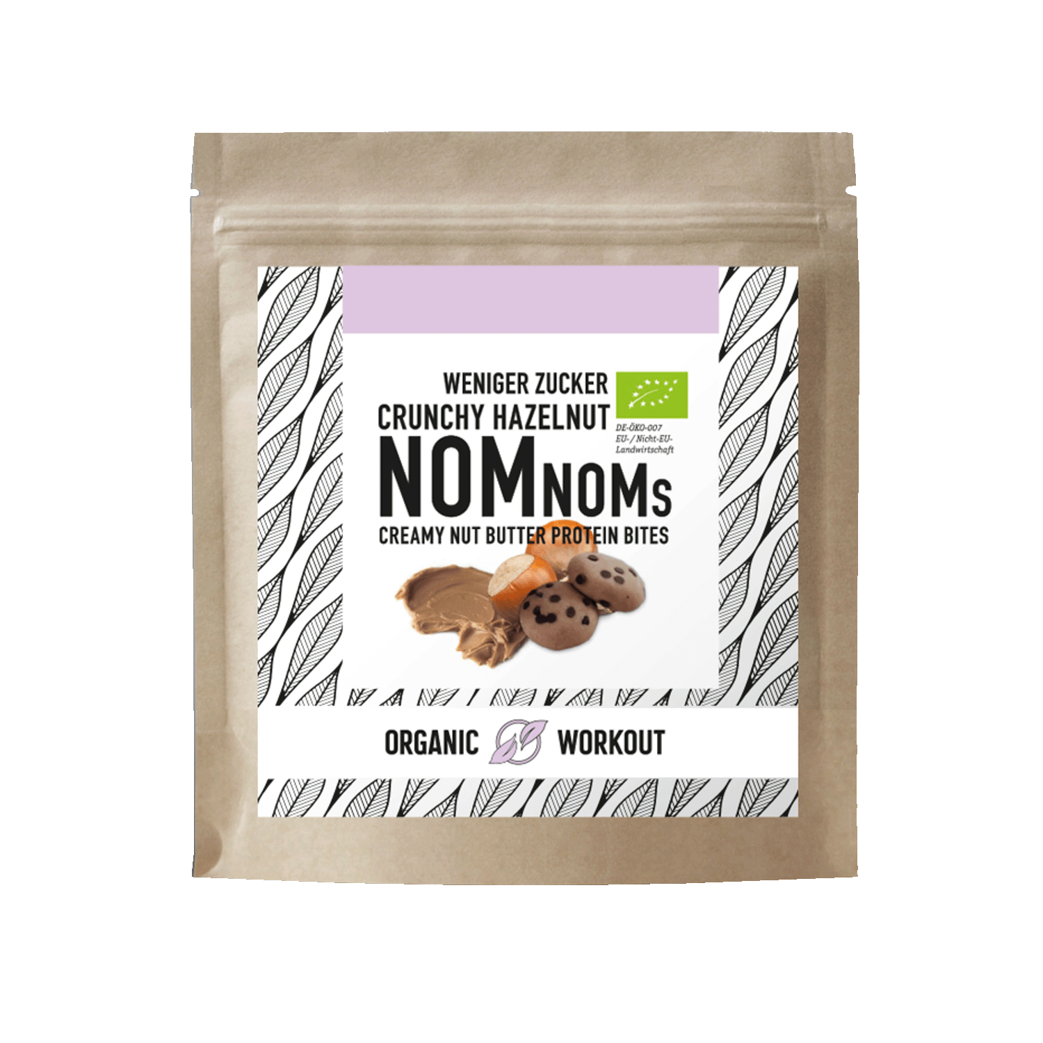 Crunchy Hazelnut Protein NomNoms, Organic, 45g