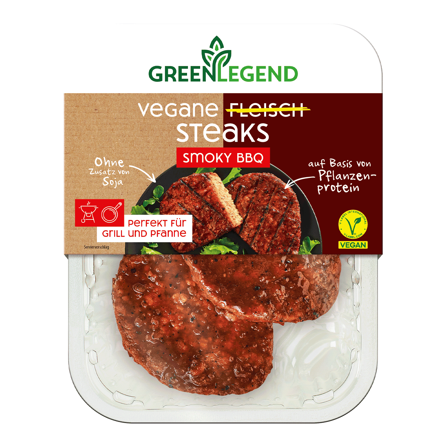 Vegane Fleisch Steaks Smoky BBQ, 160g