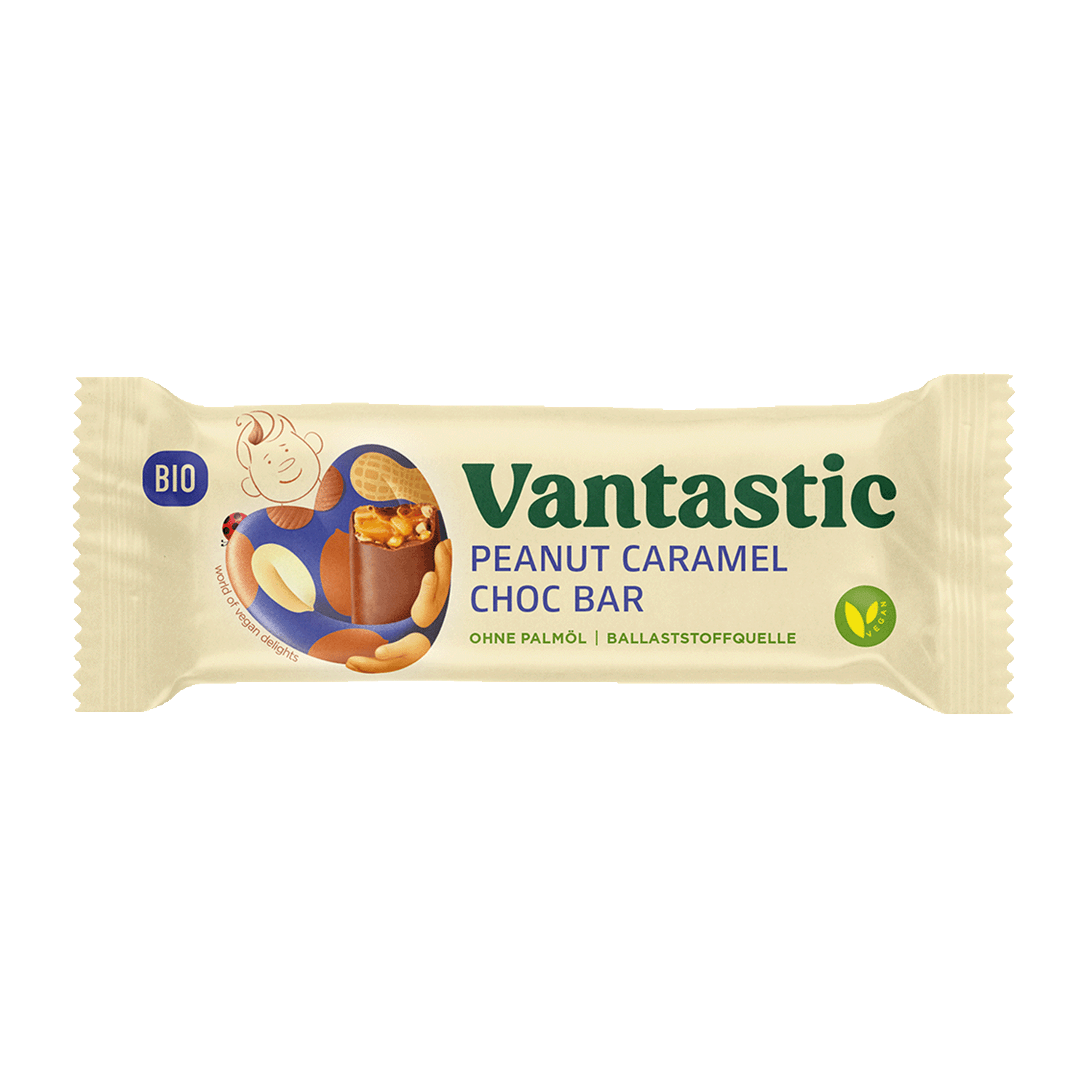 Peanut Caramel Choc Bar, BIO, 40g