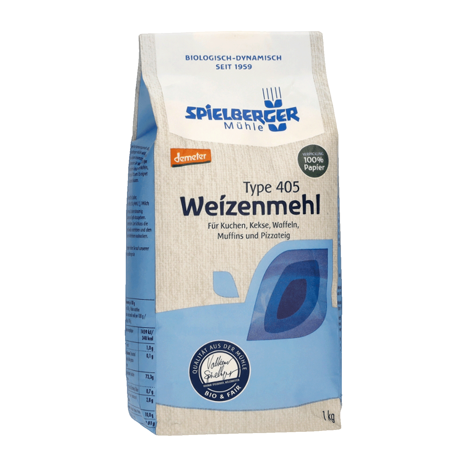 Weizenmehl Type 405, BIO, 1kg