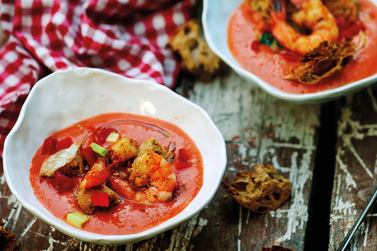 Cold Gazpacho with Prawn Alternative