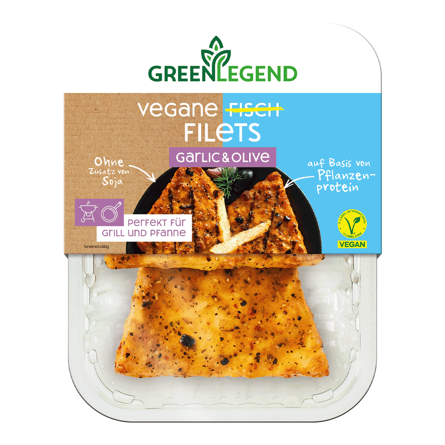 Vegan Fish Fillets Garlic & Olive, 160g