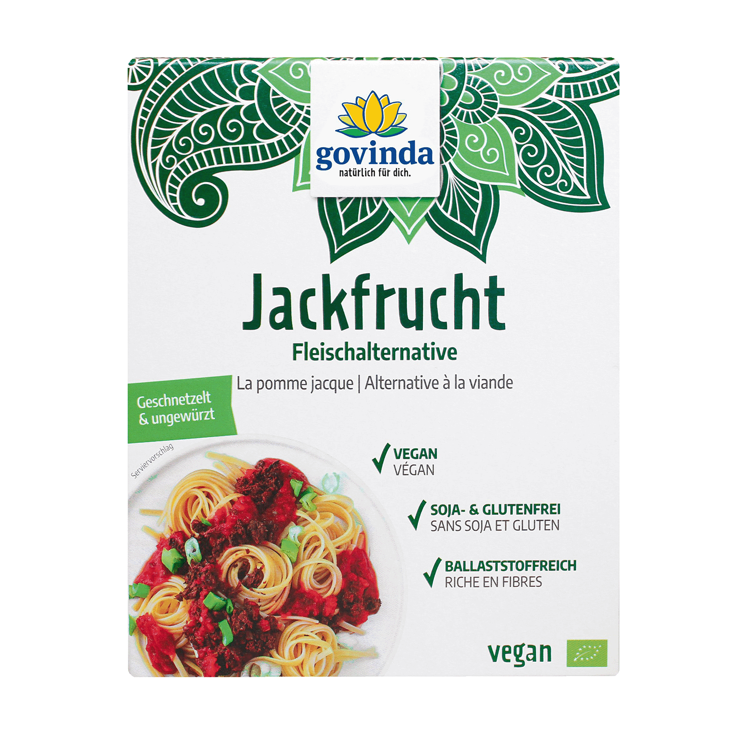 Jackfrucht Fruchtfleisch geschnetzelt, BIO, 200g