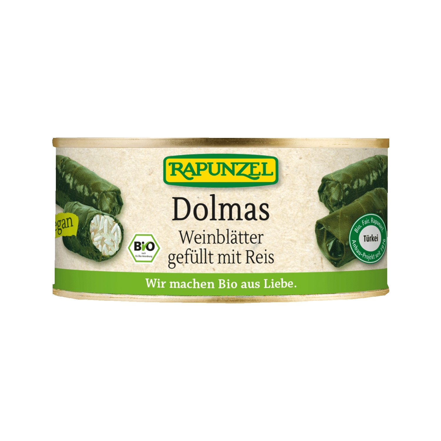 Dolmas Vine Leaves Filled With Rice, Organic, 280g