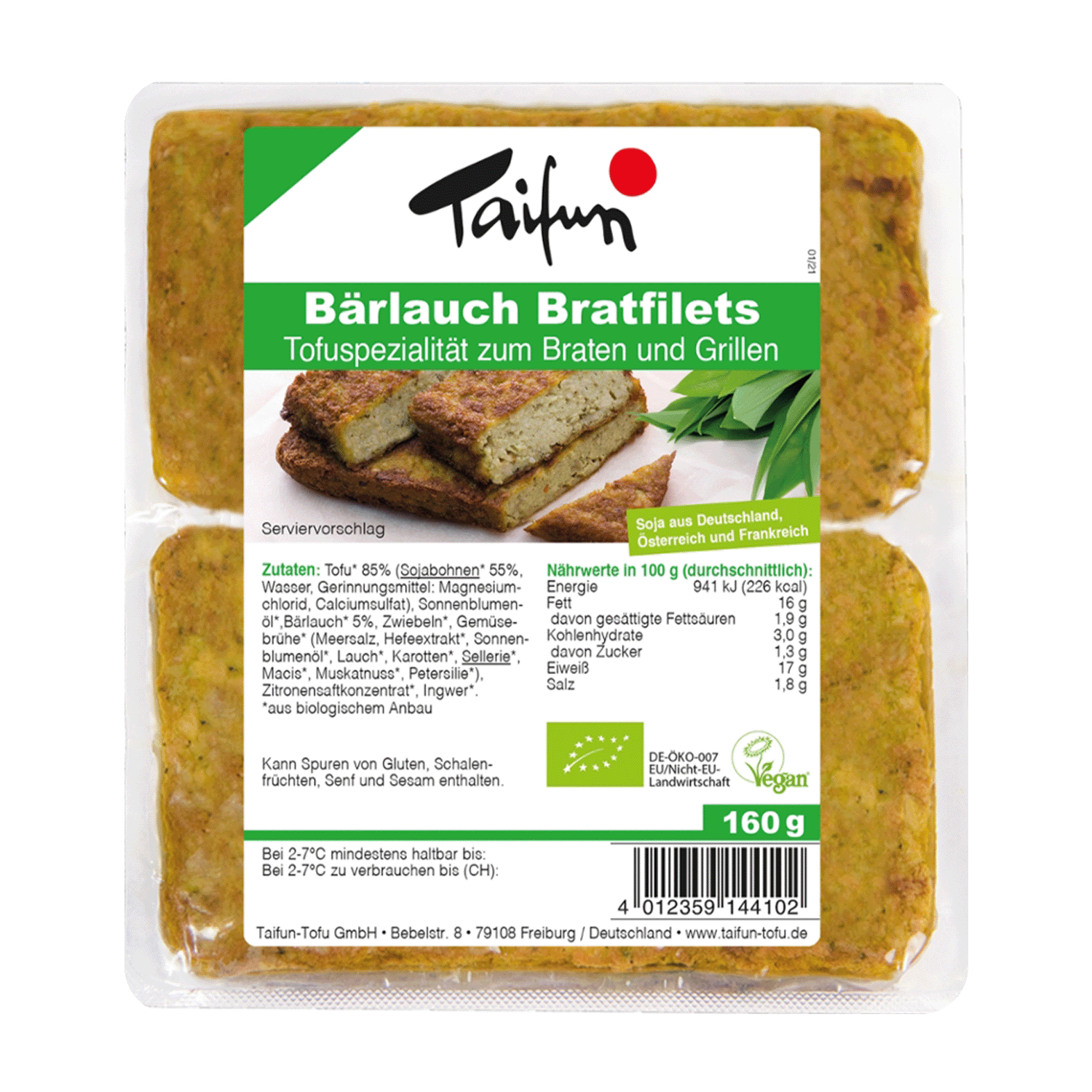 Wild Garlic Fried Fillets, Organic, 160g